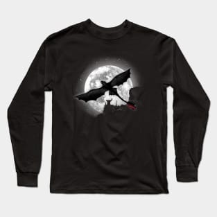 Moonlight Dragon Rider Long Sleeve T-Shirt